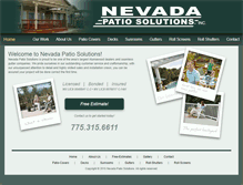 Tablet Screenshot of nevadapatiosolutions.com